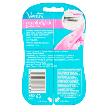 Gillette Venus Comfortglide White Tea Women's Disposable Razor 2 Pack