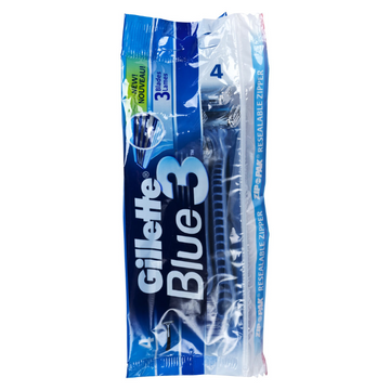 Gillette Blue3 Disposable Shaving Razor 4 Pack