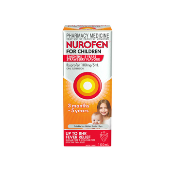 Nurofen For Children 3 months - 5 years Strawberry Flavour 100mL