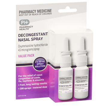 PHARMACY HEALTH Decongestant Nasal Spray Value Pack