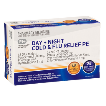 PHARMACY HEALTH Day + Night Cold & Flu PE 72 Tablets