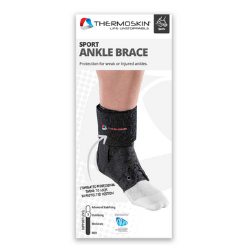 Thermoskin Sport Ankle Brace Medium Black 1 Each