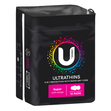 U By Kotex Super Ultrathin Pads 12 Pack