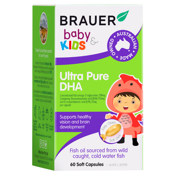 Brauer Baby & Kids Ultra Pure DHA 60 Capsules