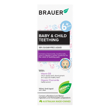 Brauer Baby & Child Teething Pain Relief 100mL Toddler Teeth Support Oral Liquid