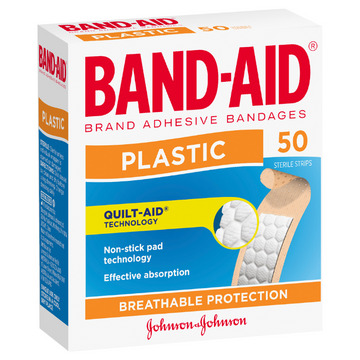 BAND-AID Plastic Bandages 50 Strips