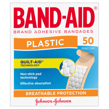 BAND-AID Plastic Bandages 50 Strips