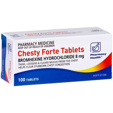 PHARMACY HEALTH Chesty Forte Tablets 100 Tablets