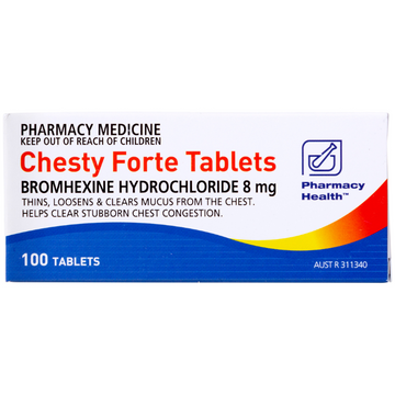 PHARMACY HEALTH Chesty Forte Tablets 100 Tablets