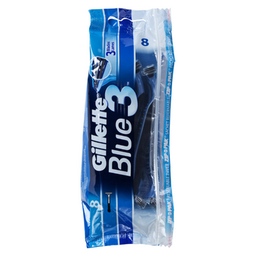 Gillette Blue 3 Disposable Shaving Razors 8 Pack