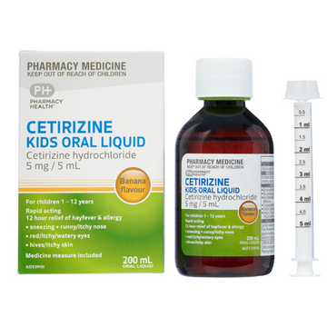 PHARMACY HEALTH Cetirizine Oral Liquid Cetirizine Hydrochloride Syrup Pineapple-Orange Flavour 200mL