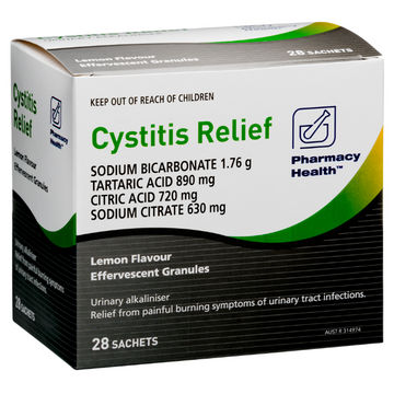 PHARMACY HEALTH Cystitis Relief Lemon 28 Sachets