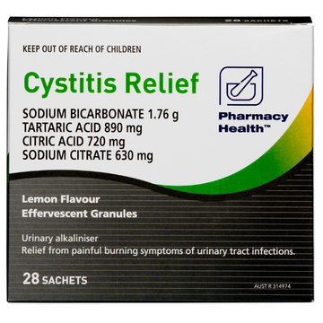 PHARMACY HEALTH Cystitis Relief Lemon 28 Sachets