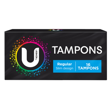 U By Kotex Slim Tampons Regular 16 Pack