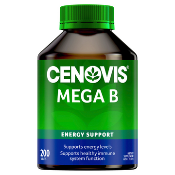 Cenovis Mega Vitamin B with Biotin, B3, B6 + B12 for Energy 200 Tablets