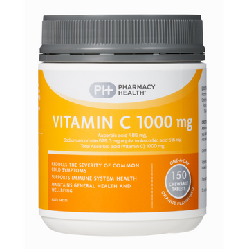 PHARMACY HEALTH Vitamin C 1000mg 150 Chewable Tablets