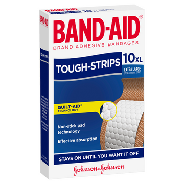 BAND-AID Tough-Strips XL Bandages 10 Strips