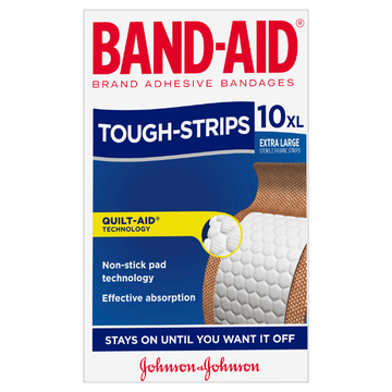 BAND-AID Tough-Strips XL Bandages 10 Strips