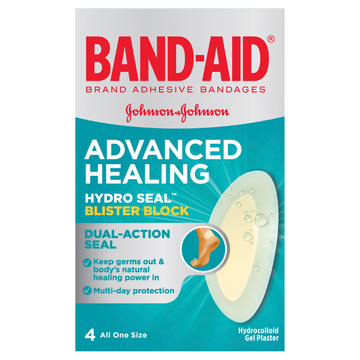 BAND-AID Advanced Healing Hydro Seal Blister Block Gel 4 Pack