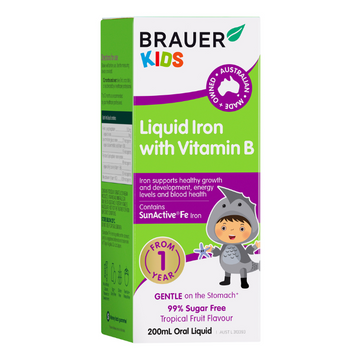 Brauer Kids Liquid Iron with Vitamin B 200mL