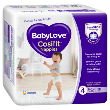 Baby Love Cosifit Convenience Nappies Toddler 18 Pack