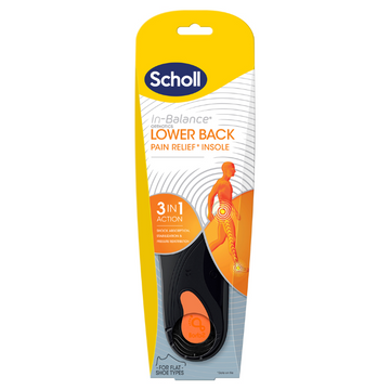 Scholl In Balance Pain Relief Lower Back Orthotic Insole Medium 7 - 8.5 1 Pair