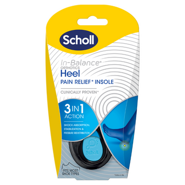 Scholl In Balance Pain Relief Heel Orthotic Insole Large 9 - 11 1 Pair