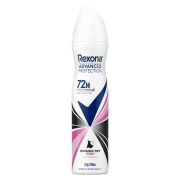 Rexona Advanced Protection 72H Invisible Dry Pure Antiperspirant 220mL