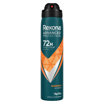 Rexona Advanced Protection 72H Workout Antiperspirant 220mL