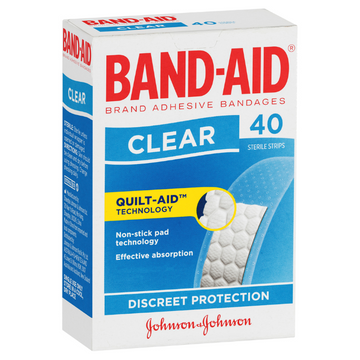 BAND-AID Clear Bandages 40 Strips