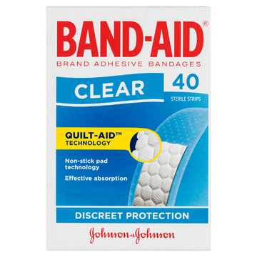 BAND-AID Clear Bandages 40 Strips