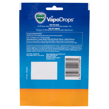 Vicks VapoDrops Butter Menthol 42 Lozenges