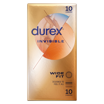 Durex Invisible Wide Fit Condoms 10 Pack