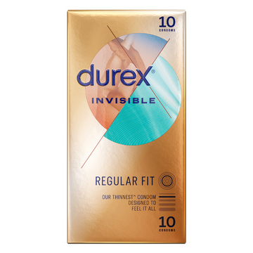 Durex Invisible Regular Fit Condoms 10 Pack