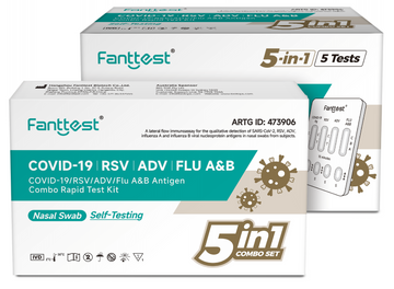 Fanttest COVID-19/RSV/ADV/FLU A&B Antigen Combo Rapid Test Kit (5 in 1)