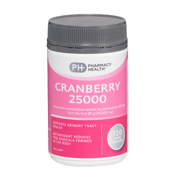 PHARMACY HEALTH Cranberry 25000mg 120 Capsules