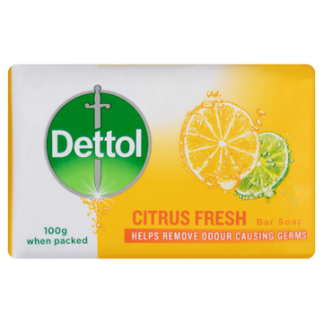 Dettol Citrus Fresh Bar Soap 100g 3 Pack