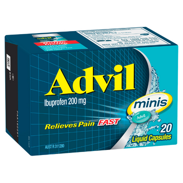 Advil Ibuprofen 200mg Minis 20 Capsules