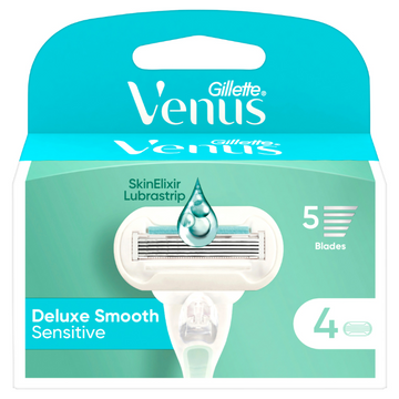 Gillette Venus Deluxe Smooth Sensitive Refill Blades 4 Pack