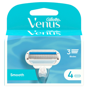 Gillette Venus Smooth Women's Razor Refill Blades 4 Pack