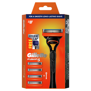 Gillette Fusion5 Razor Handle + 4 Cartridges 1 Pack