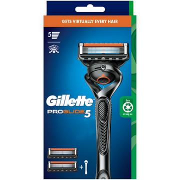 Gillette ProGlide5 Flexball Razor 1 Handle + 2 Cartridges 3 Piece Set