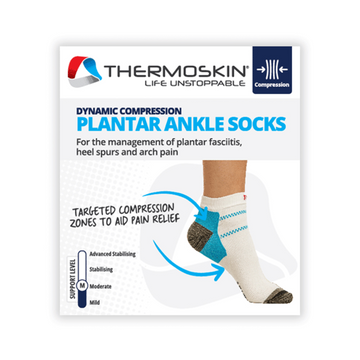 Thermoskin Plantar FXT Compression Socks Ankle Small White 1 Each