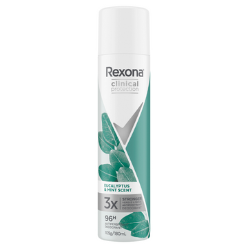 Rexona Clinical Protection 96H Antiperspirant Deodorant Eucalyptus & Mint 180mL