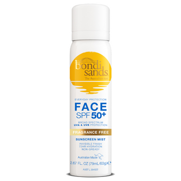 Bondi Sands Face SPF50+ Fragrance Free Sunscreen Mist 79mL