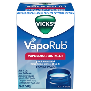 Vicks VapoRub Ointment Decongestant Chest Rub 50g