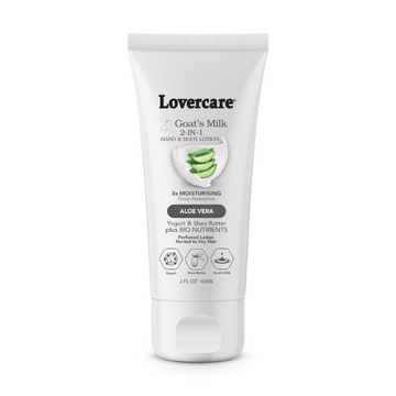 LOVERCARE Goat's Milk 2-in-1 Hand Cream & Body Lotion Aloe Vera 60mL