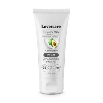 LOVERCARE Goat's Milk 2-in-1 Hand Cream & Body Lotion Avocado 60mL