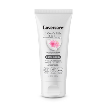 LOVERCARE Goat's Milk 2-in-1 Hand Cream & Body Lotion Cherry Blossom 60mL