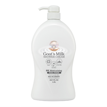 LOVERCARE Goat's Milk Shower Cream Pearl Powder 1.2 L